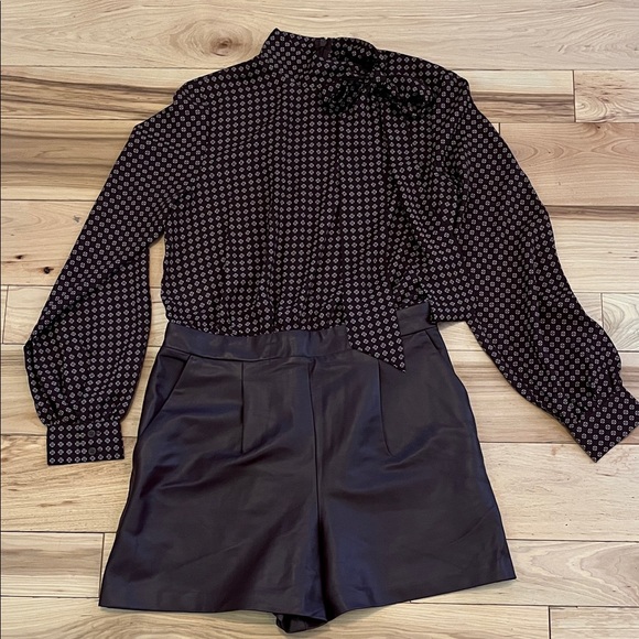 Express Brown Patterned Jumpsuit - Picture 1 of 11